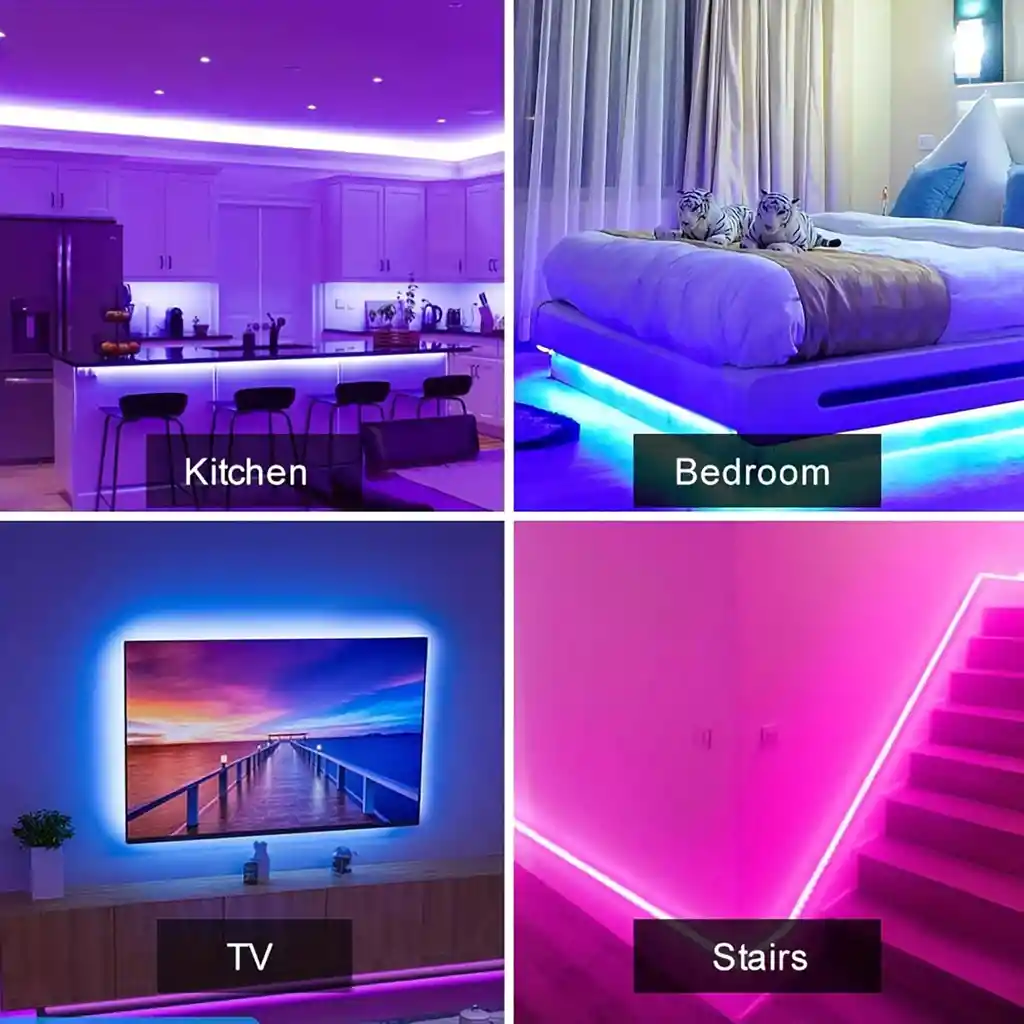 Tira De Luces Led Usb + Control Bluetooth 2m Cinta Rgb