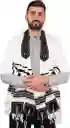 Tallit Mesiánico Hecho En Israel Xl Manto Judio Nombre Hashem 4 Esquinas Unisex Kosher