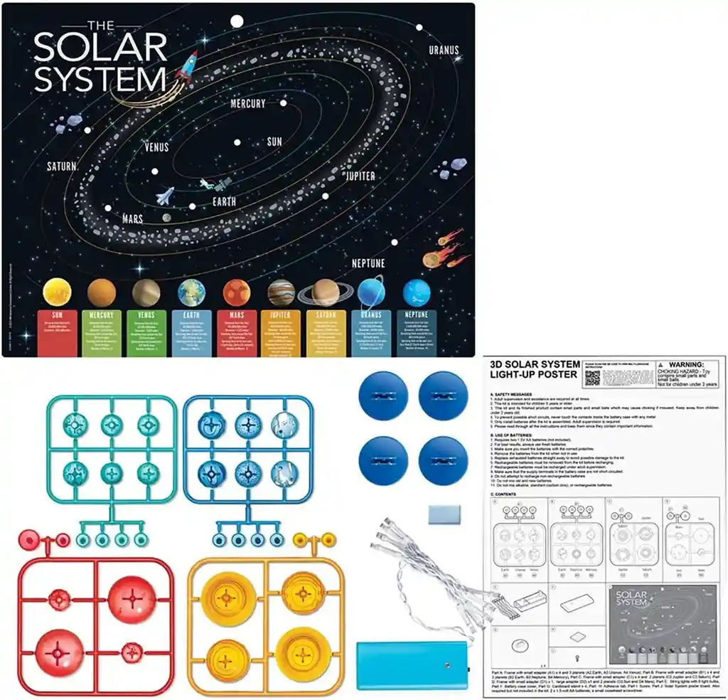 Experimento 3d Sistema Solar astronauta Niños