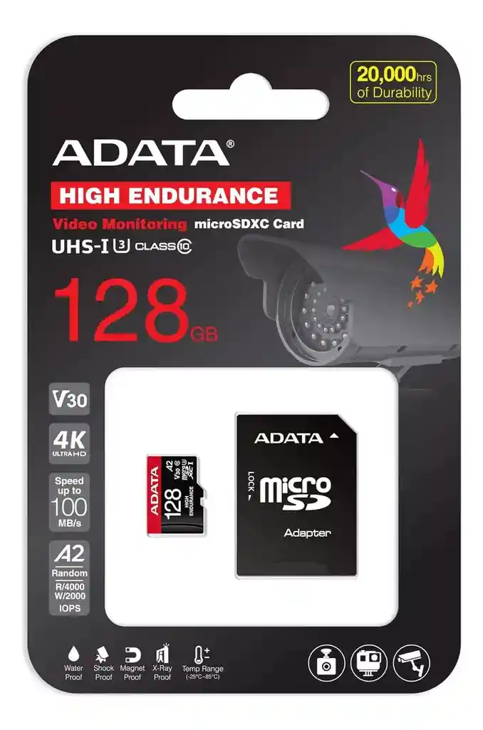 Micro Usb Adata High Endurance Video Monitoring 128gb 20,000hrs