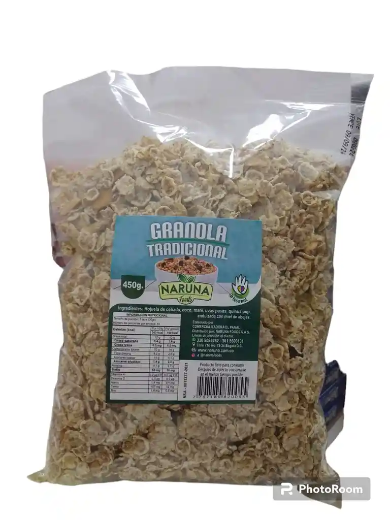 Granola Tradicional X 450 Gms Naruna