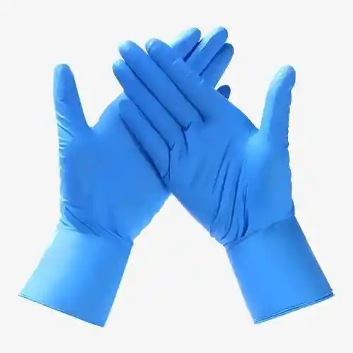 Guantes De Protección De Nitrilo Sintético Azul X 100