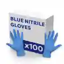 Guantes De Protección De Nitrilo Sintético Azul X 100