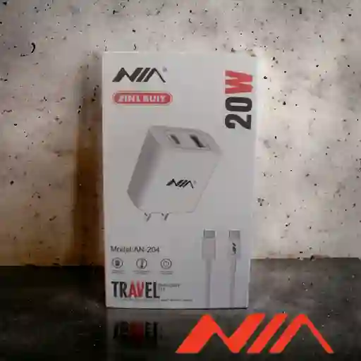 Cargador Nia 20w 2 En 1 Usb/pd An-204
