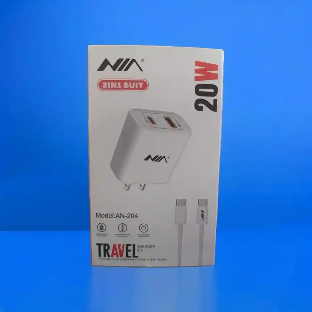 Cargador Nia 20w 2 En 1 Usb/pd An-204