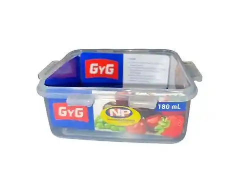 Tupper Recipiente Plastico Cuadrado Hermetico Gyg 180ml Pequeño