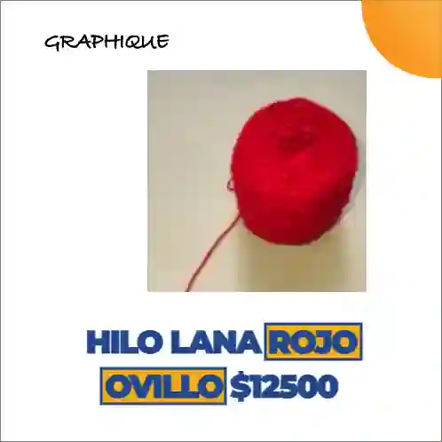 Hilo Lana Rojo Ovillo