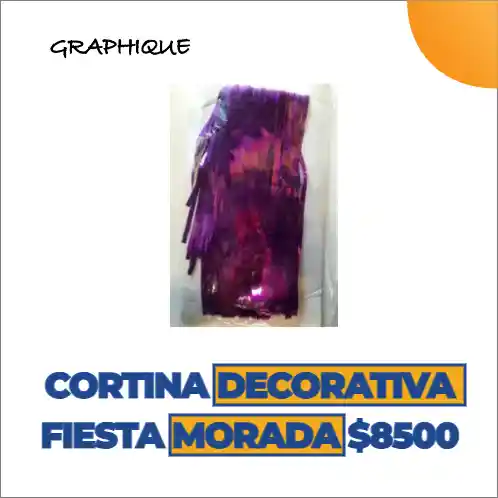 Cortina Decorativa Fiesta Color Morado