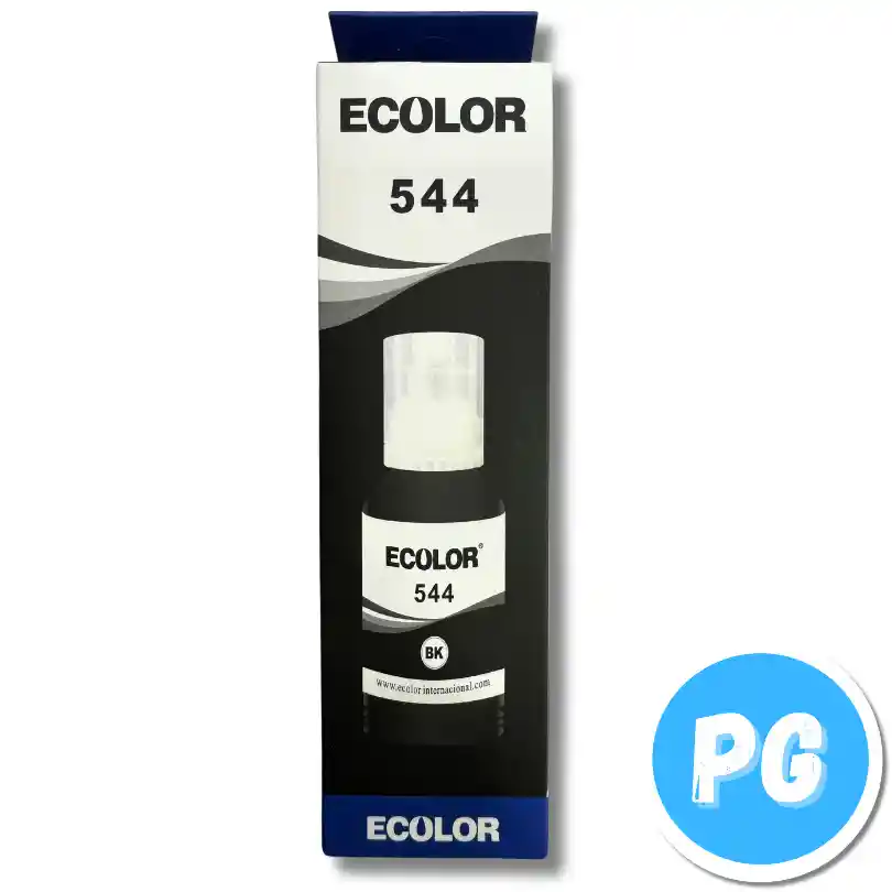 Tarro De Tinta Ecolor 544 65ml Negro Para Impresoras Epson De Tinta 544 L3110 L1110 L3150 L5190