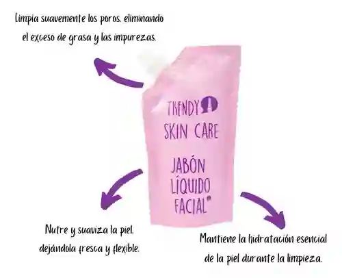 Sachet Skin Care Jabon Facial Trendy 90ml