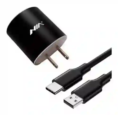 Cargador Para Celular Marca Nia Original Tipo C, Carga Rápida Quick Charge An-207, Doble Usb, 0,35a Max