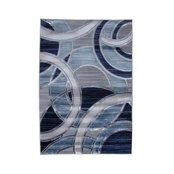 Alfombra Tapete Moderno Turquia Azul Gris 160 X 230cms
