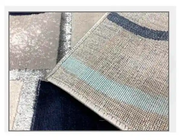 Alfombra Tapete Moderno Turquia Azul Gris 160 X 230cms