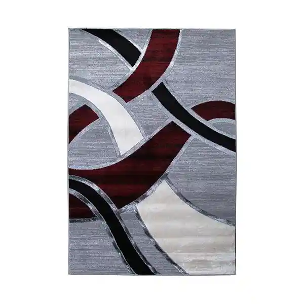 Alfombra Tapete Moderno Turquia Rojo Gris 160 X 230cms