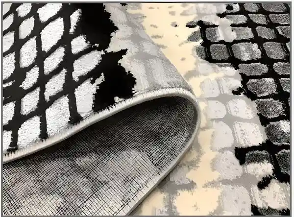 Alfombra Tapete Pie De Cama Turquia Gris 60 X 110cms