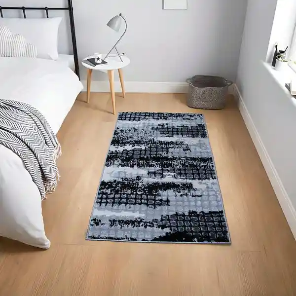 Alfombra Tapete Pie De Cama Turquia Gris 60 X 110cms