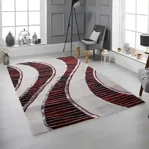 Tapete Turquia Decorativo Rojo 120 X 170cms
