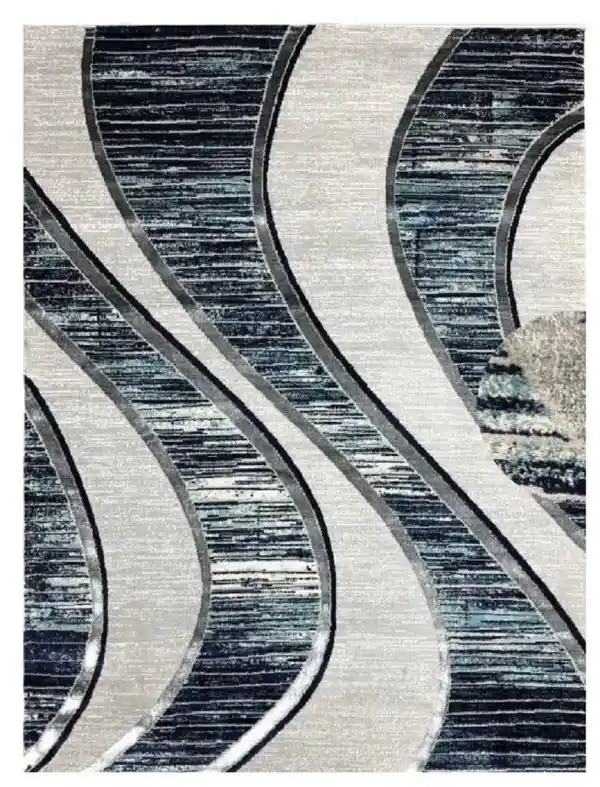 Tapete Moderno Turquia Azul Gris 140 X 200cms