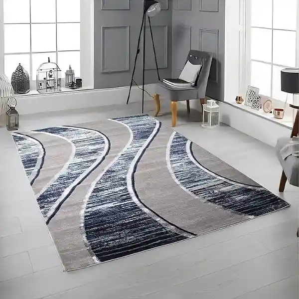 Tapete Moderno Turquia Azul Gris 140 X 200cms