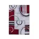 Alfombra Tapete Moderno Turquia Rojo Gris 160 X 230cms