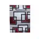 Alfombra Tapete Moderno Turquia Rojo Gris 160 X 230cms
