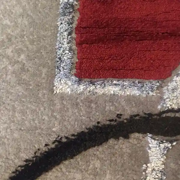 Alfombra Tapete Moderno Turquia Rojo Gris 160 X 230cms