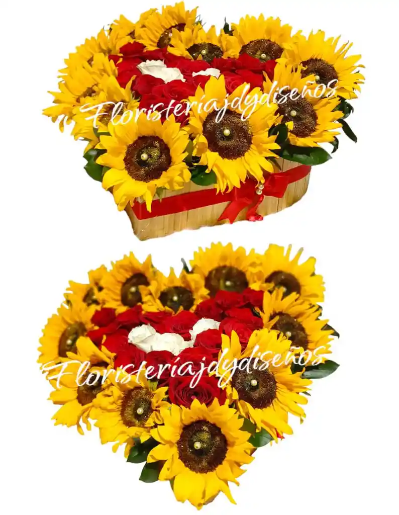 Corazon Reluciante En Girasoles
