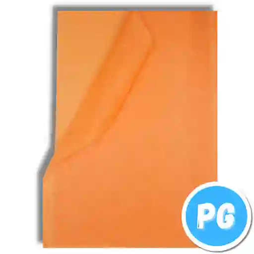 Medio Pliego De Papel Seda (50x70 Cm) Naranja Unidad