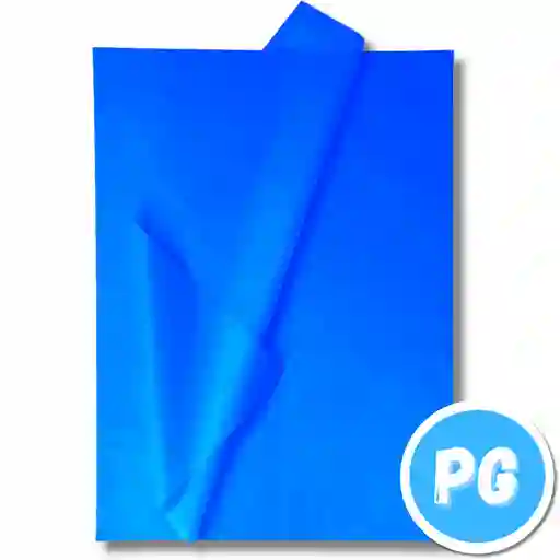 Medio Pliego De Papel Seda (50x70 Cm) Azul Rey Unidad