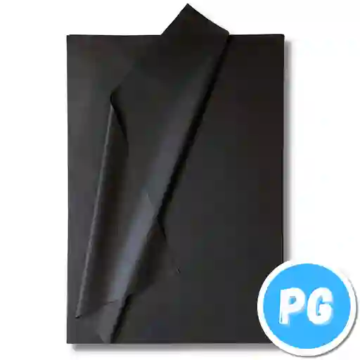 Medio Pliego De Papel Seda (50x70 Cm) Negro Unidad