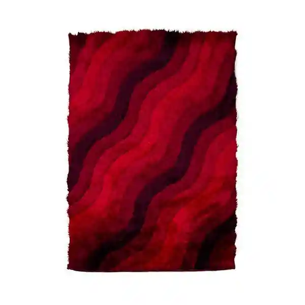 Tapete Pie De Cama 3d Rojo 60 X 100cms