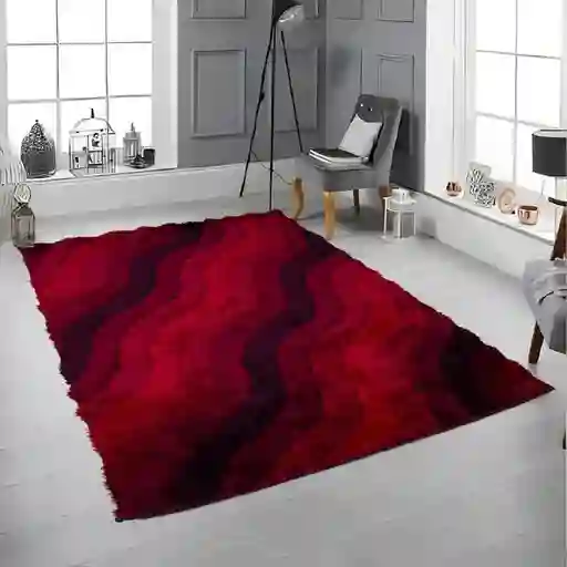 Alfombra Tapete 3d Moderno Rojo 120 X 170cms