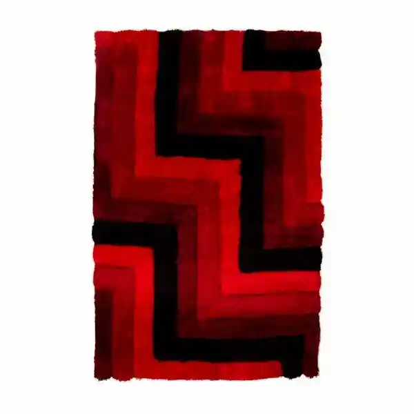 Alfombra Tapete 3d Moderno Rojo 120 X 170cms