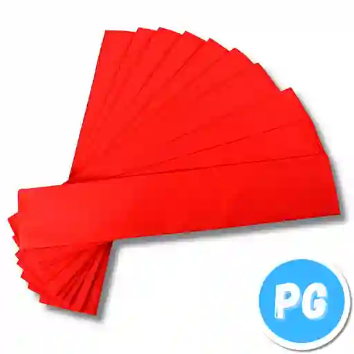 Paquete Papel Crepe X10 Pliegos Rojo