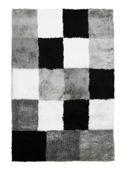 Alfombra Tapete 3d Moderno Negro 80 X 150cms