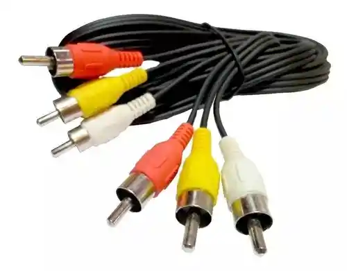 Cable 3 Rca A 3 Rca Video (amarillo Rojo Blanco)