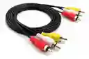 Cable 3 Rca A 3 Rca Video (amarillo Rojo Blanco)