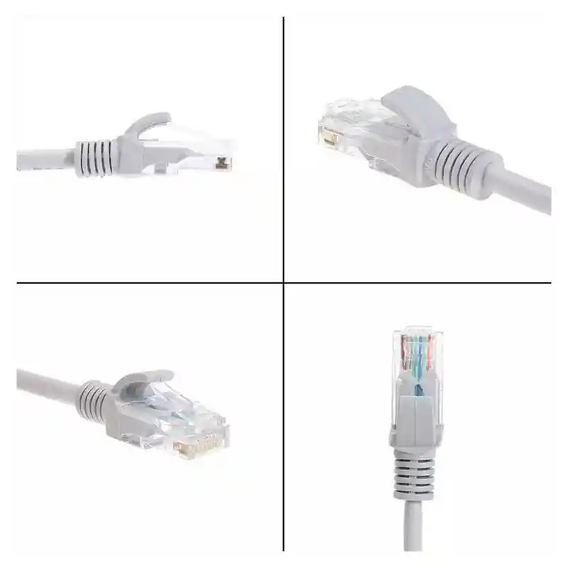 Cable De Red Utp Categoria 6 Blanco De 3 Metros