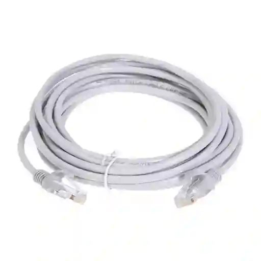 Cable De Red Utp Categoria 6 Blanco De 3 Metros