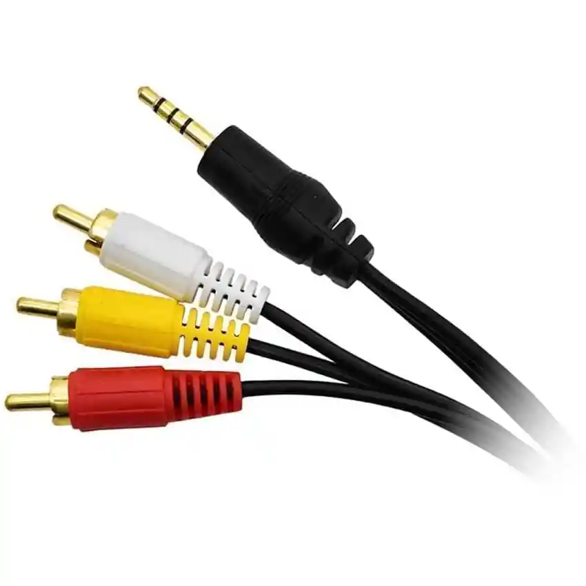 Cable 1 Plug 3.5m A 3 Plug Rca 2 Metros De Largo