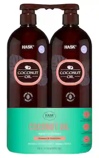 Hask Kit Shampoo y Acondicionador Con Aceite de Coco