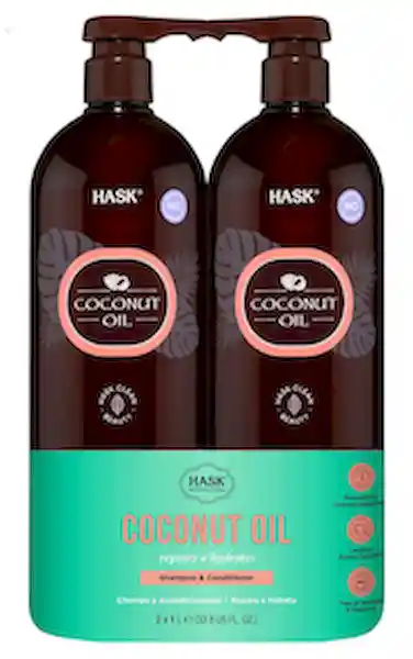 Hask Kit Shampoo y Acondicionador Con Aceite de Coco