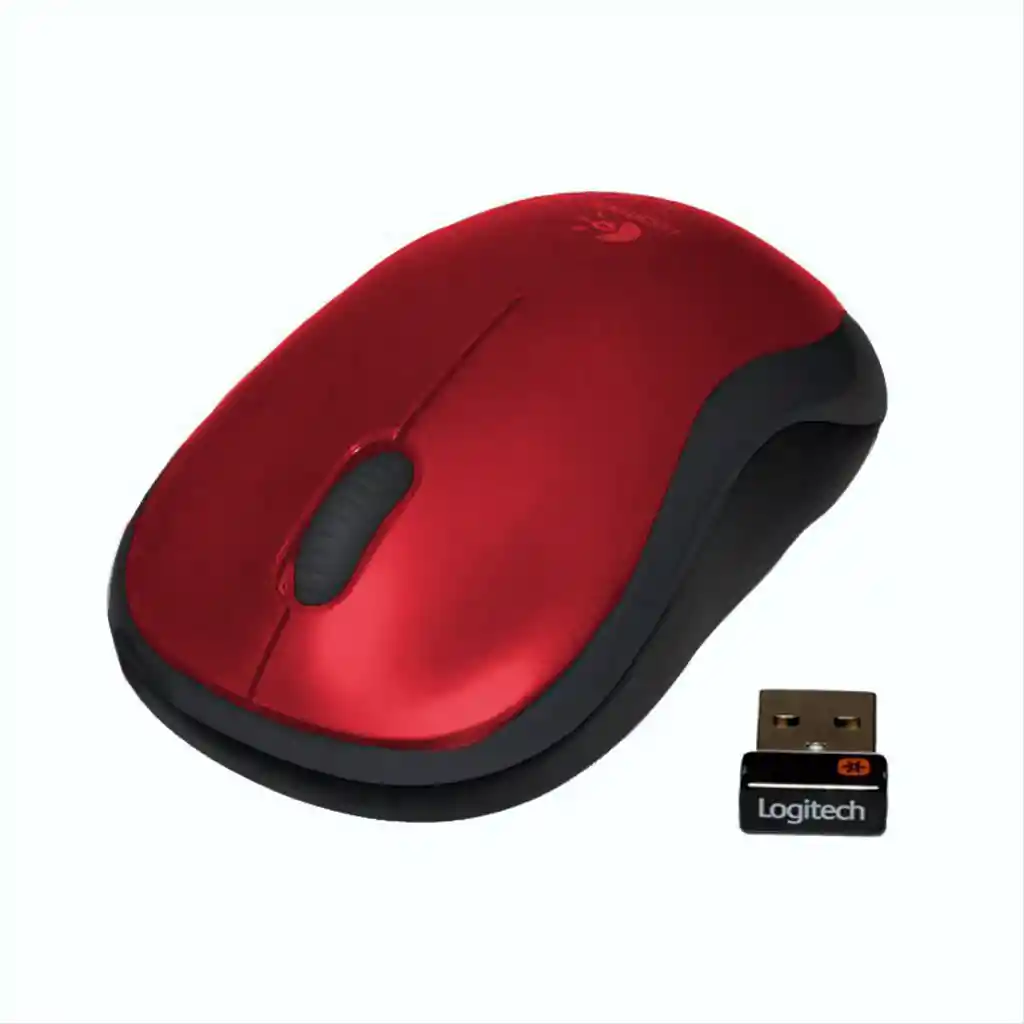 Mouse Óptico Inalámbrico Usb Logitech M185 · Win Mac Linux - Rojo