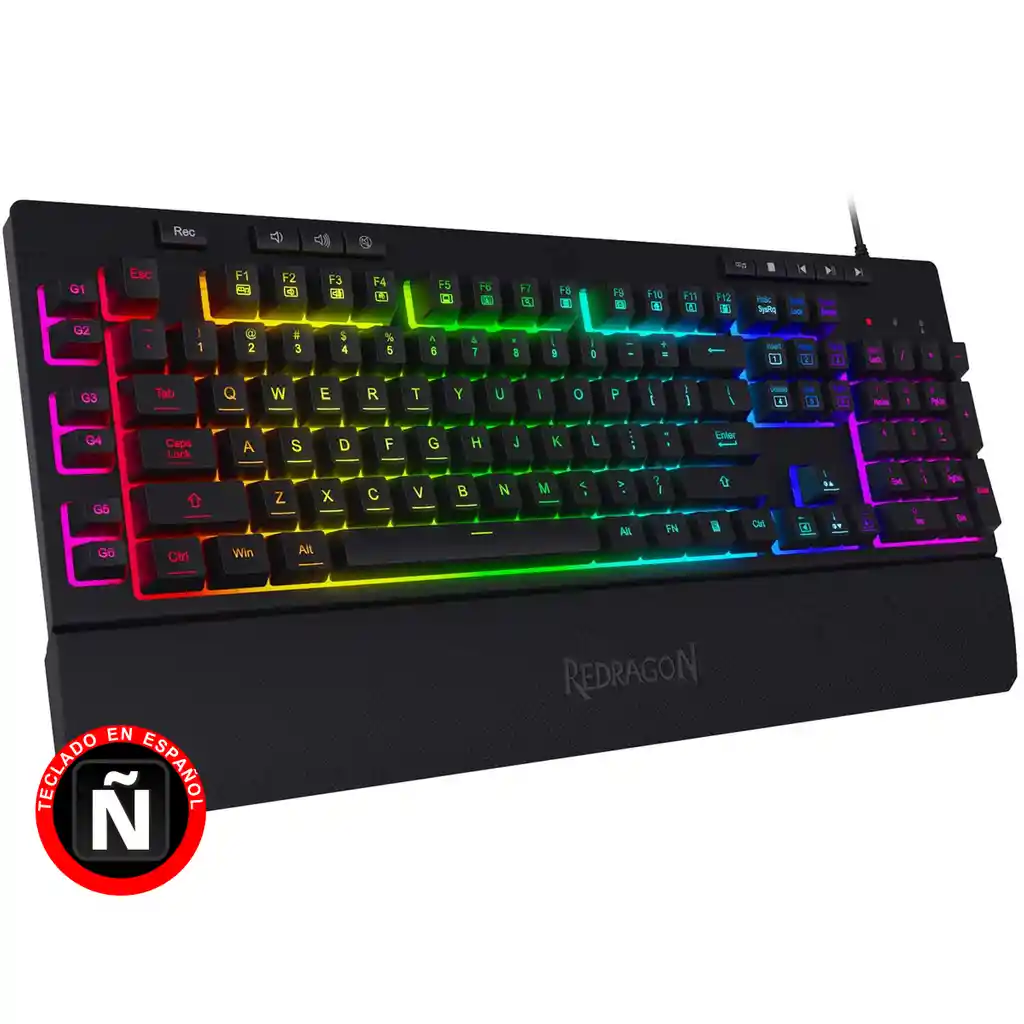 Teclado Gamer Redragon Shiva K512 Rgb Multimedia / 6 Macros