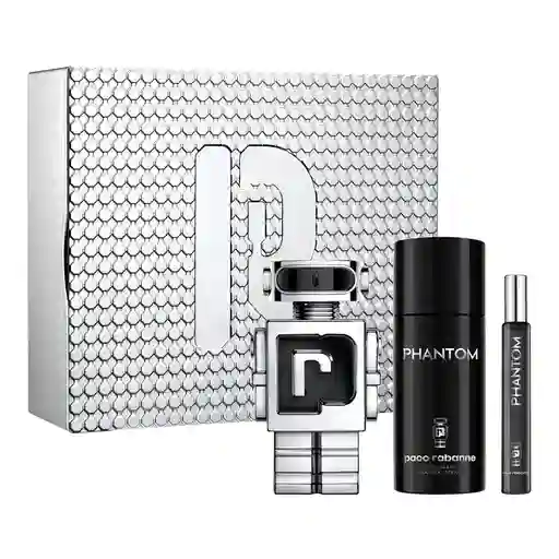 Estuche Rabanne Hombre Phantom + Desodorante + Travel Size Estuche