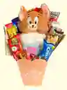 Regalo Especial Tom Jerry Con Peluche, Galletas, Cereal Y Mas - Regalo Feliz Cumpleaños - Regalo Sorpresa Toda Ocasión