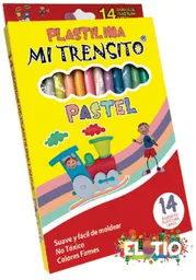 Plastilina Colores Pastel X 14und Mi Trensito