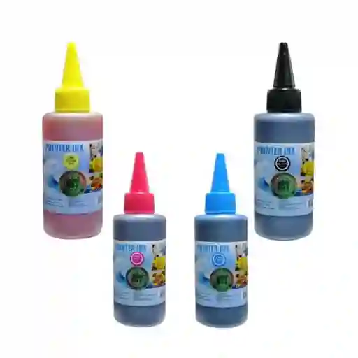 Tinta Universal 100ml Recarga Continua Kit 4 Colores