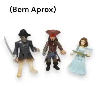 Piratas Para Maqueta X 3 Unidades, Piratas Del Caribe Muñecos Para Maqueta Tamaño 8cm Aprox