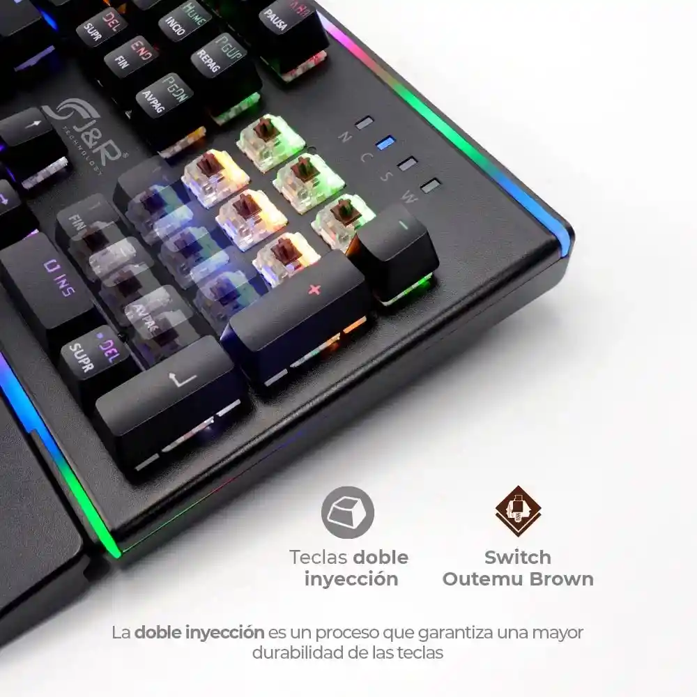 Teclado Gamer Mecánico Switches Brown Reaper Jyr Tgmjr-013